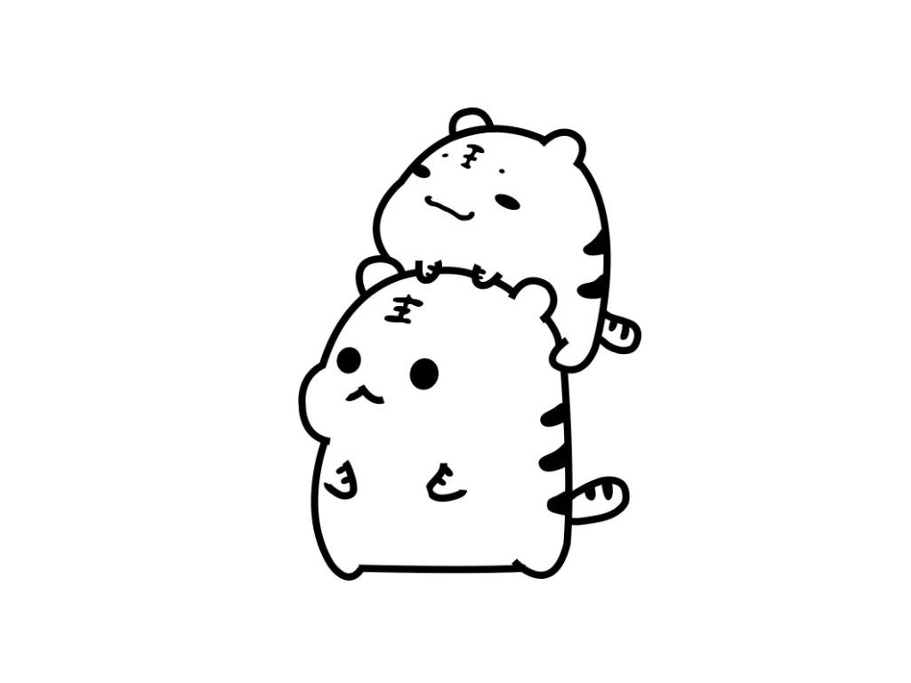 步骤6：画出五官及花纹。