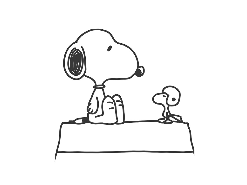 一组可爱史努比简笔画图片-图4