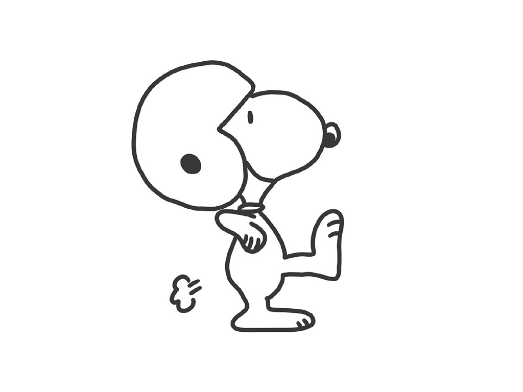 一组可爱史努比简笔画图片-图7