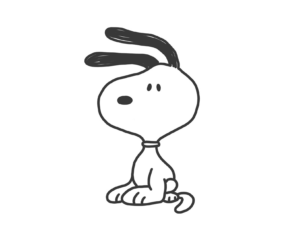 一组可爱史努比简笔画图片-图9