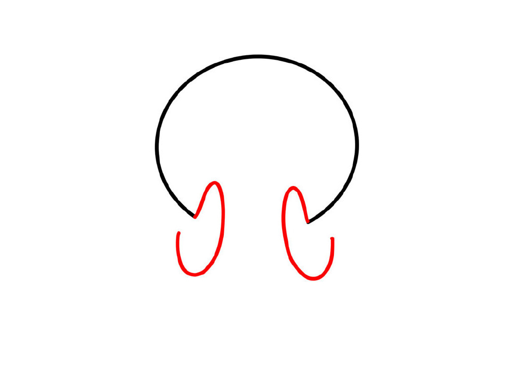 爱心小黄鸭简笔画图解教程-图2