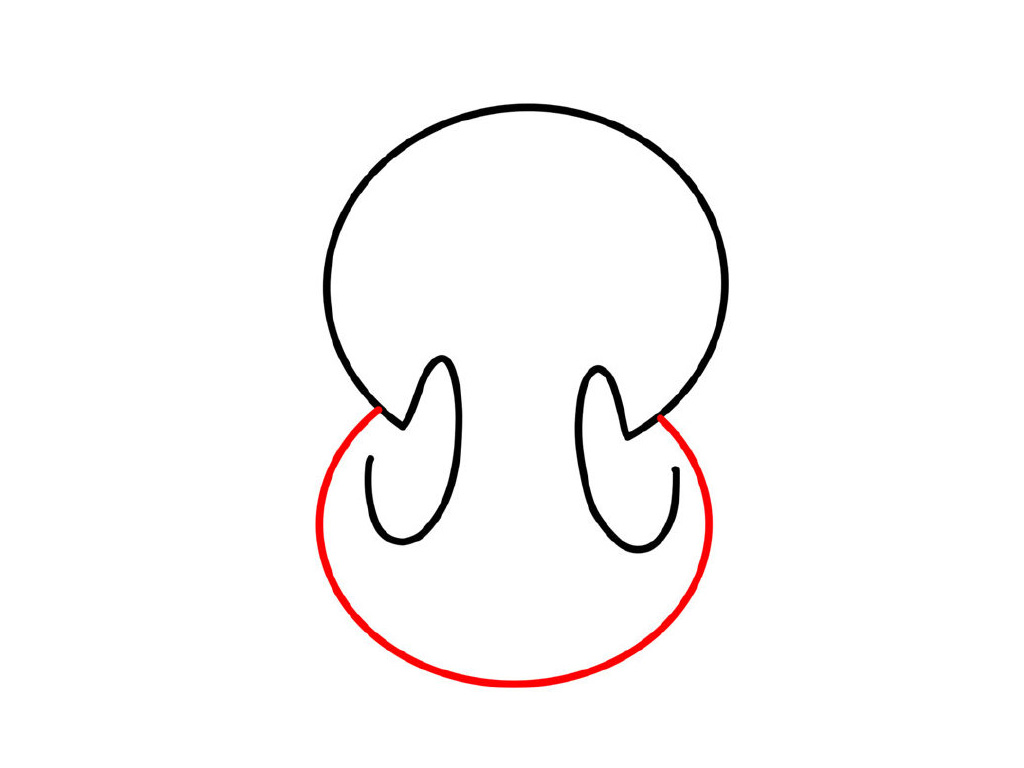 爱心小黄鸭简笔画图解教程-图3