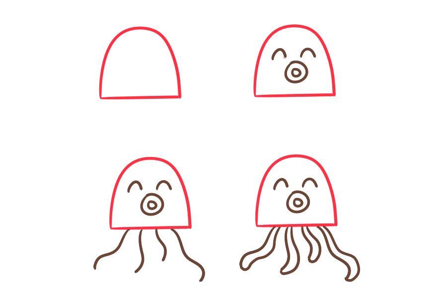 如何用一个半椭圆，画出趣萌简笔画-图3