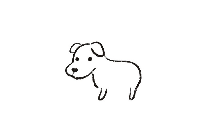 小黄狗简笔画分解步骤-图5