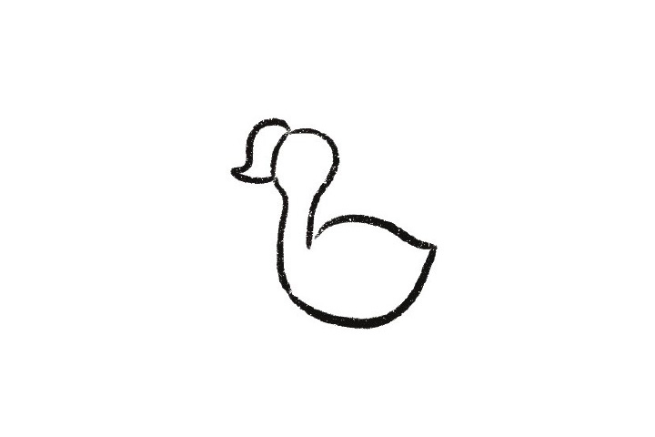 大鹅简笔画分解步骤-图5