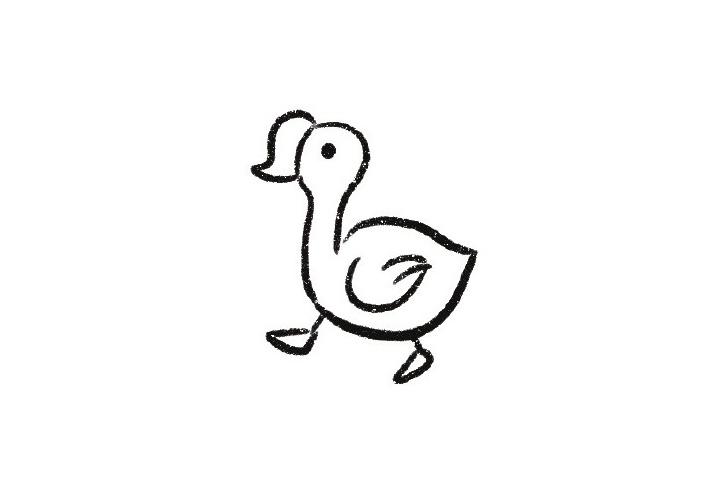 大鹅简笔画分解步骤-图7