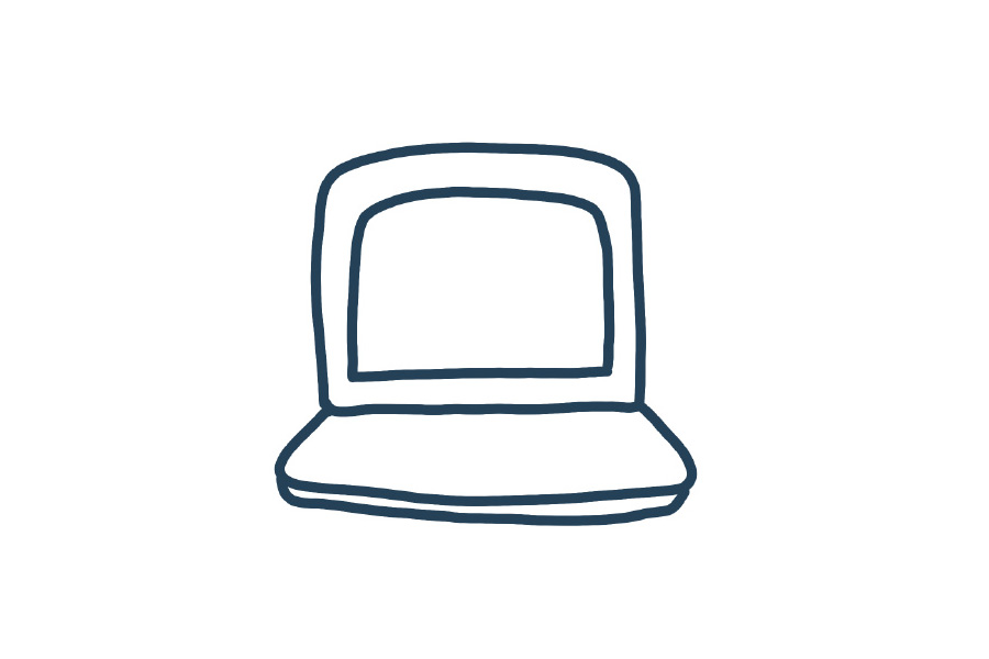 可爱笔记本电脑简笔画教程-图3