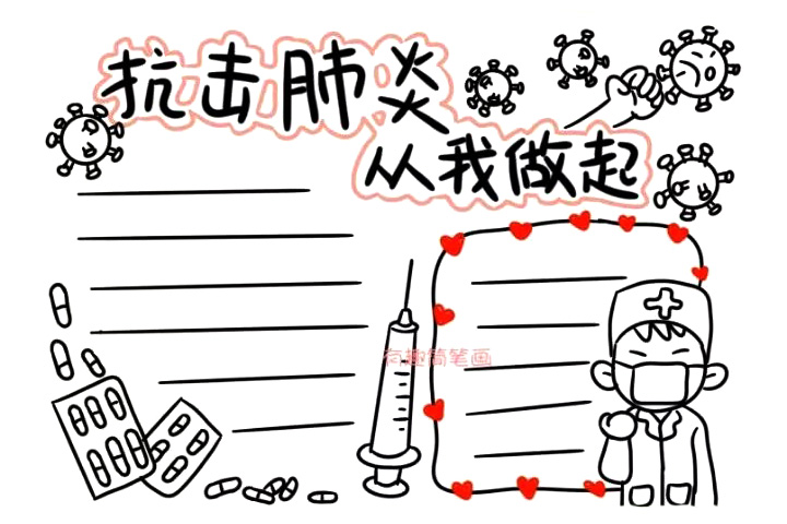 冠状新型肺炎手抄报-图8