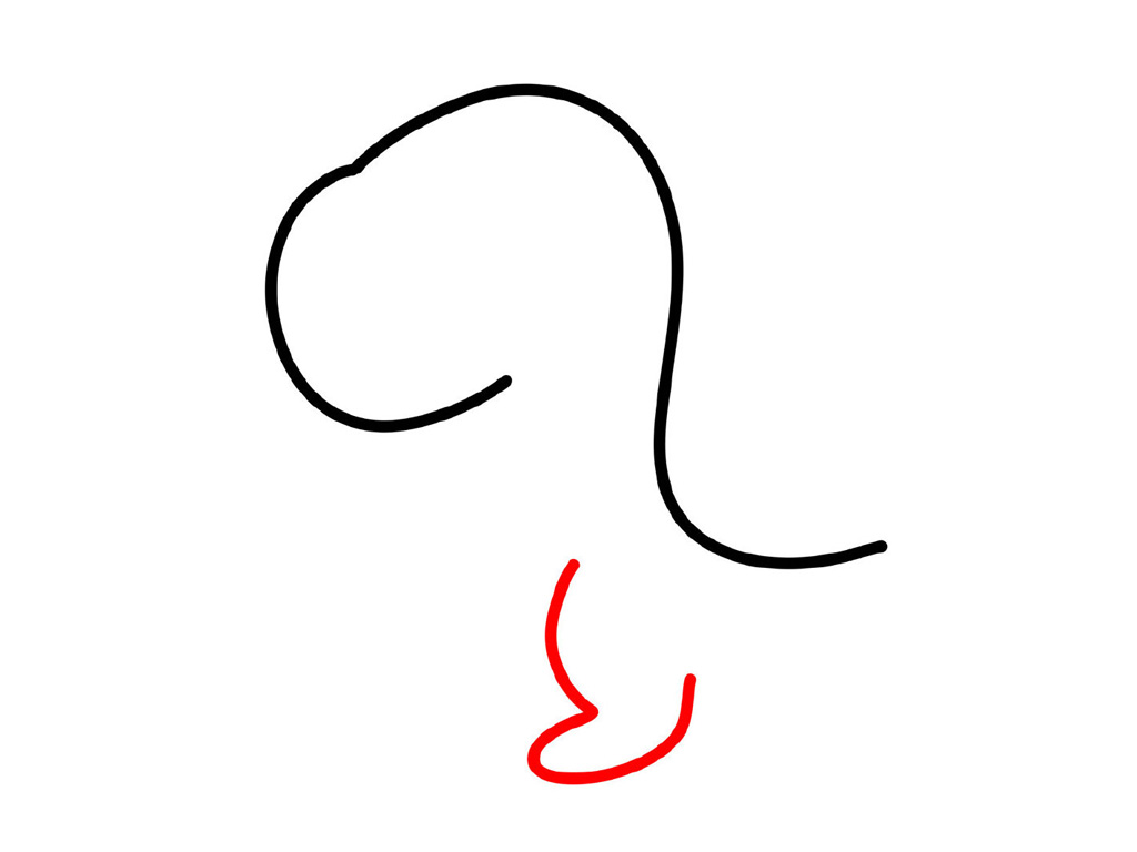 一只奶凶奶凶的小恐龙简笔画画法步骤-图3