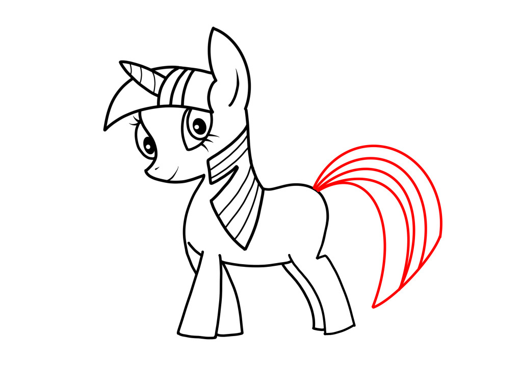 紫悦公主简笔画画法步骤-图12