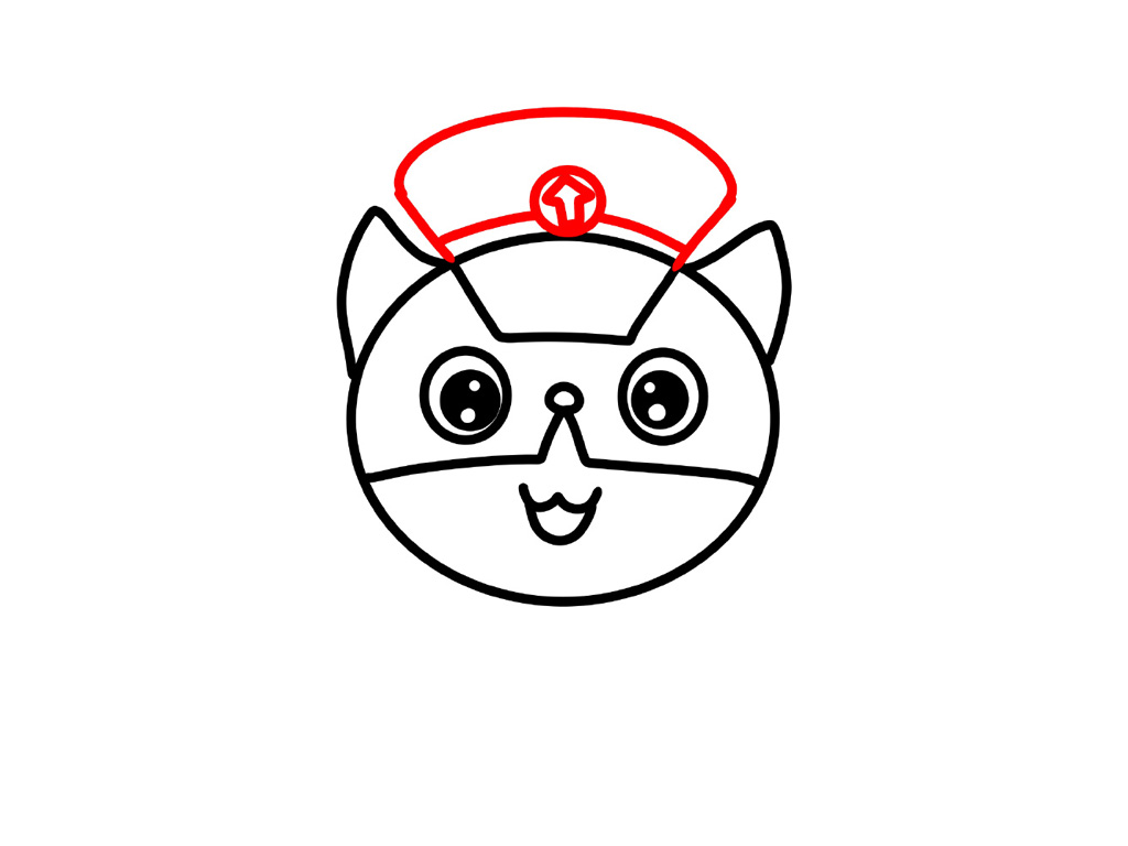 黑猫警长简笔画画法教程-图4