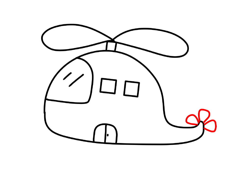 直升飞机简笔画图解教程-图7