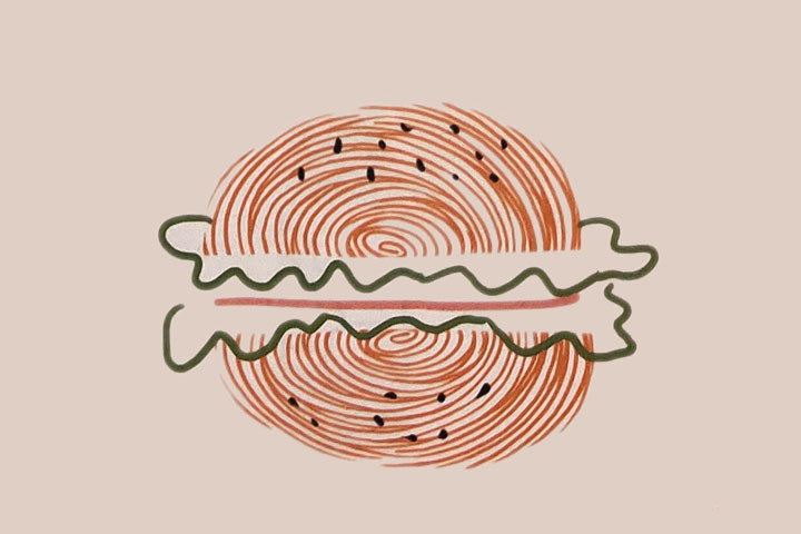 汉堡指印画画法教程