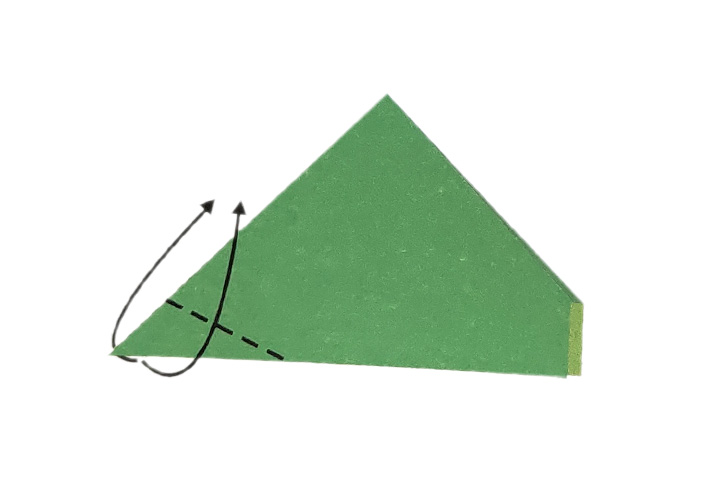 步骤4：沿虚线向外翻折。