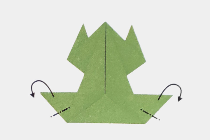 步骤6：将最后一层沿虚线向后折叠。