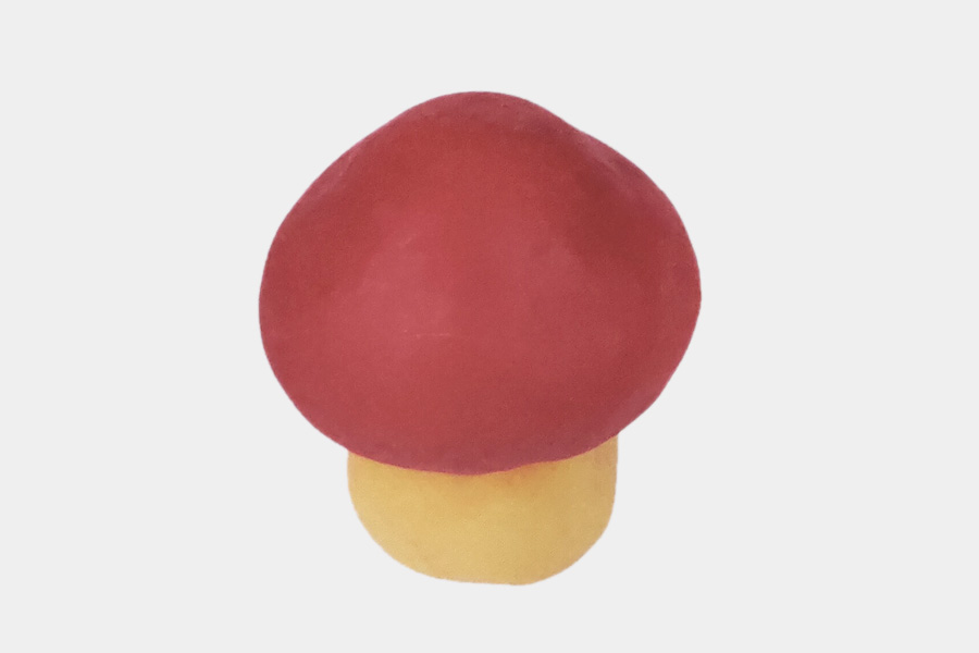 步骤3：把红色帽子粘在黄色圆柱上。