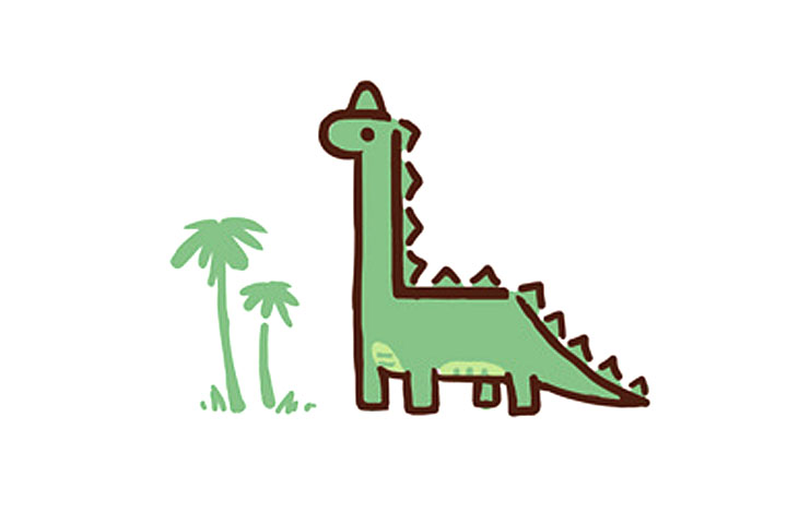 字母简笔画L恐龙简笔画教程