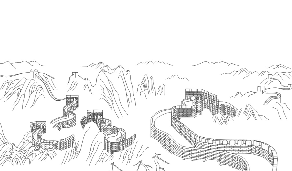 11张画长城的简笔画图片-图5