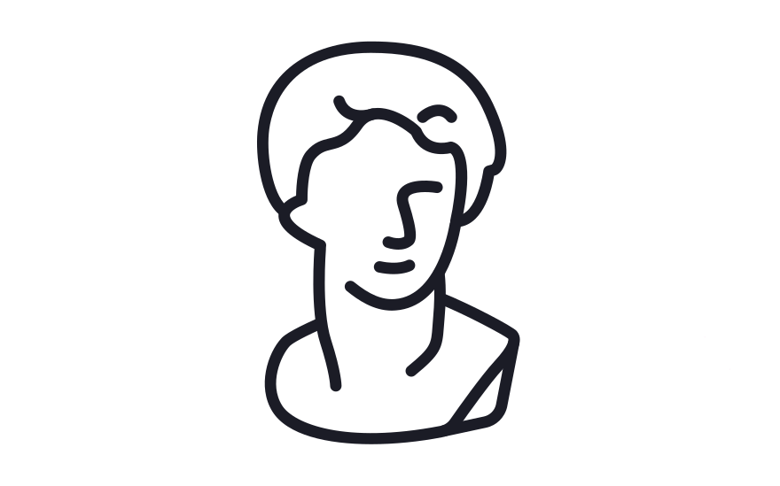 步骤1：雕像简笔画