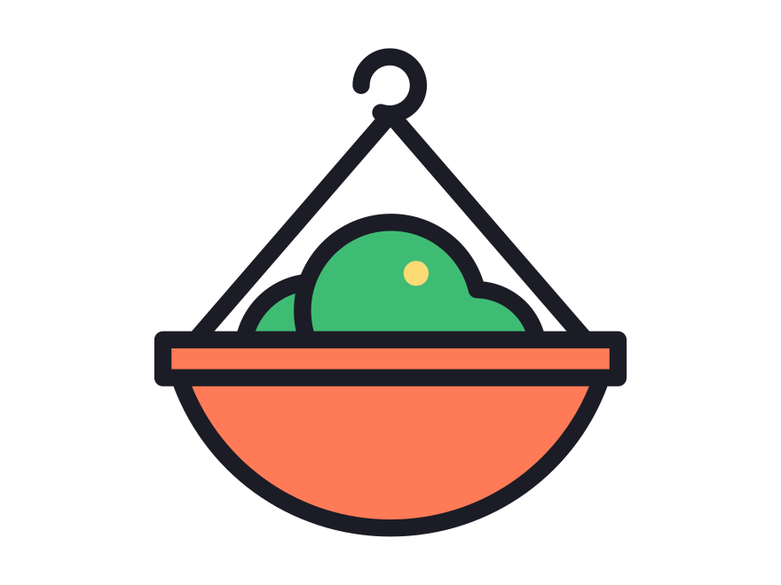 步骤2：吊篮简笔画