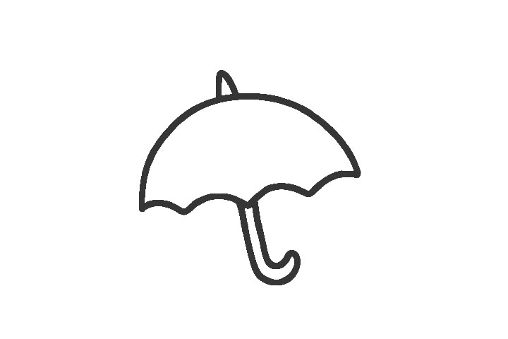 彩虹雨伞简笔画画法教程-图2