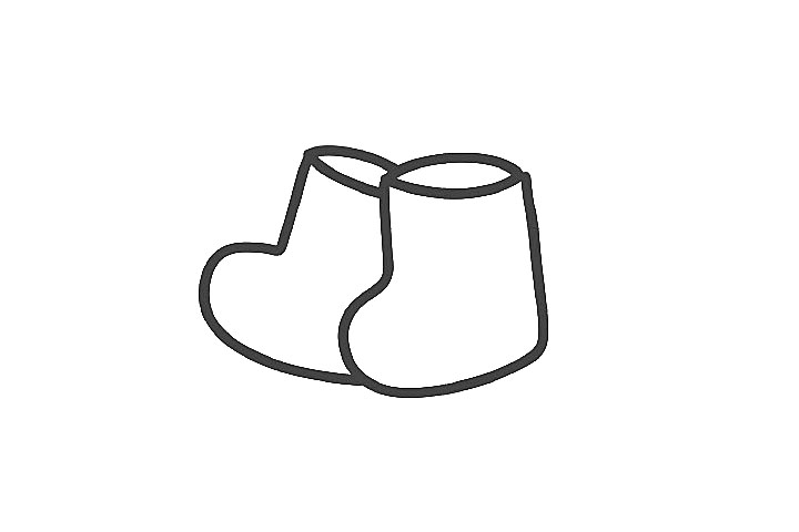 雨靴简笔画画法步骤-图1