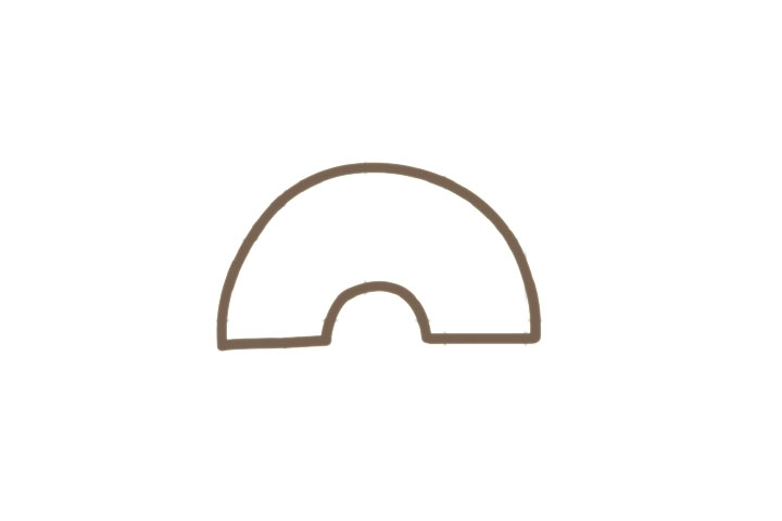 可爱彩虹简笔画画法步骤-图1