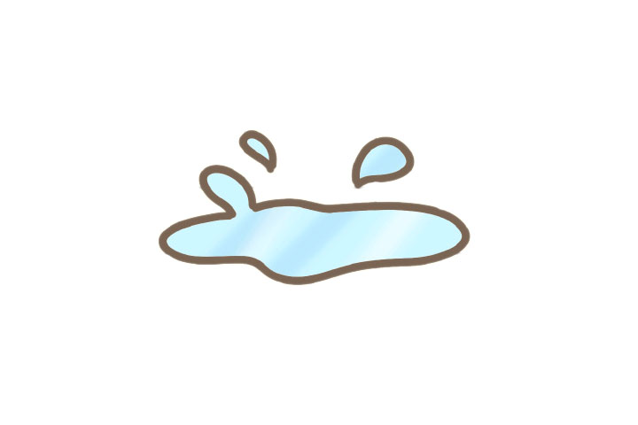 下雨天水洼简笔画画法教程-图3