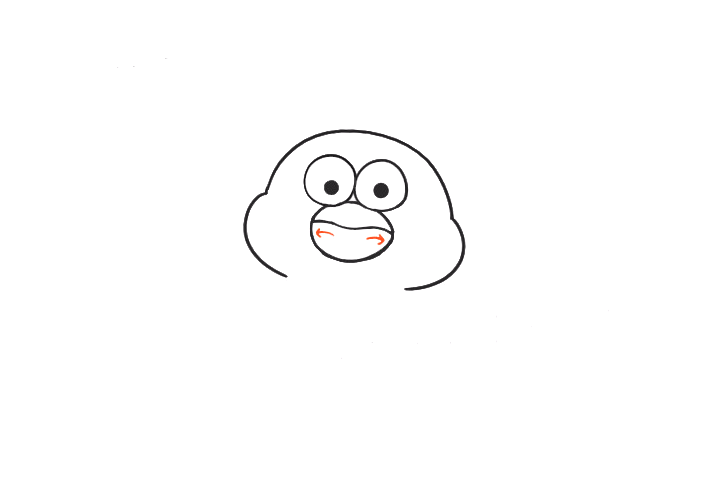 一只呆呆的小鹦鹉简笔画画法步骤-图5