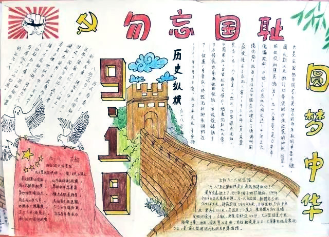 难忘历史九一八手抄报图片-图4