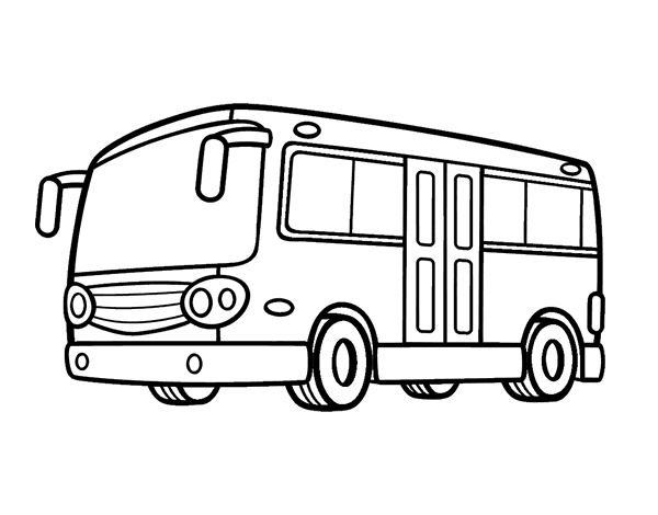 3张简单的校车简笔画-图2