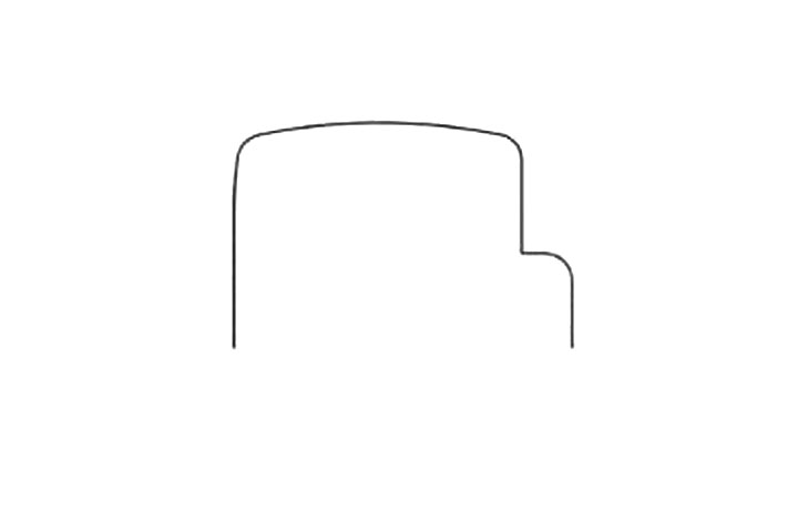 漂亮的校车简笔画画法步骤-图1