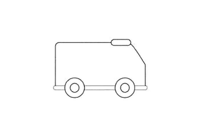 简单的救护车简笔画画法步骤-图3