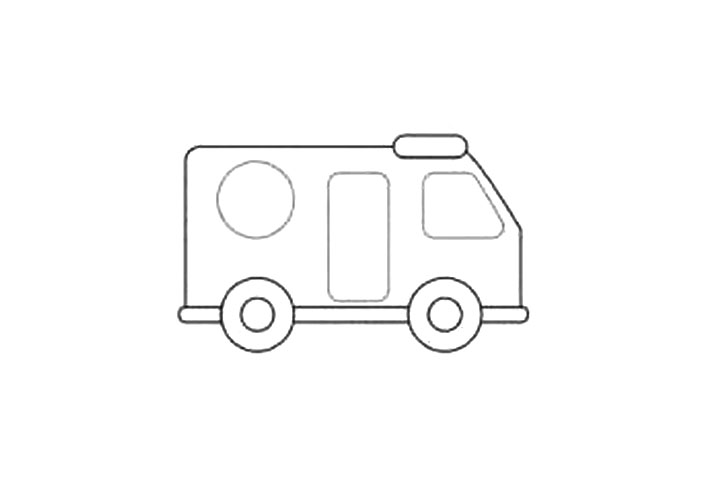 简单的救护车简笔画画法步骤-图4