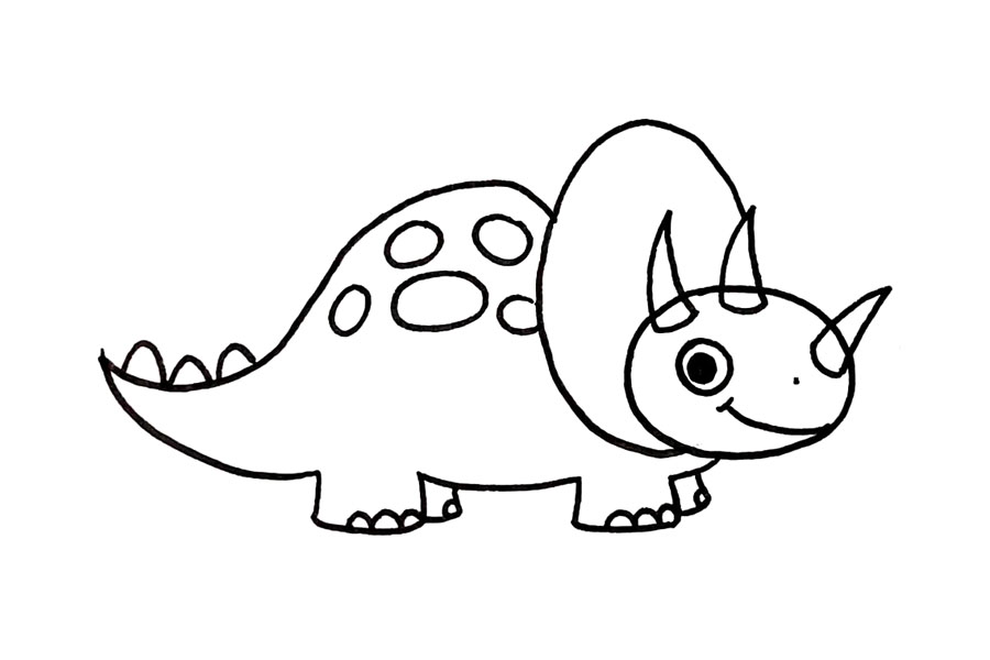 步骤9：背部装饰一下椭圆的纹理就完成啦。