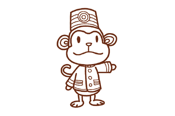 乐队小猴子简笔画画法步骤-图8