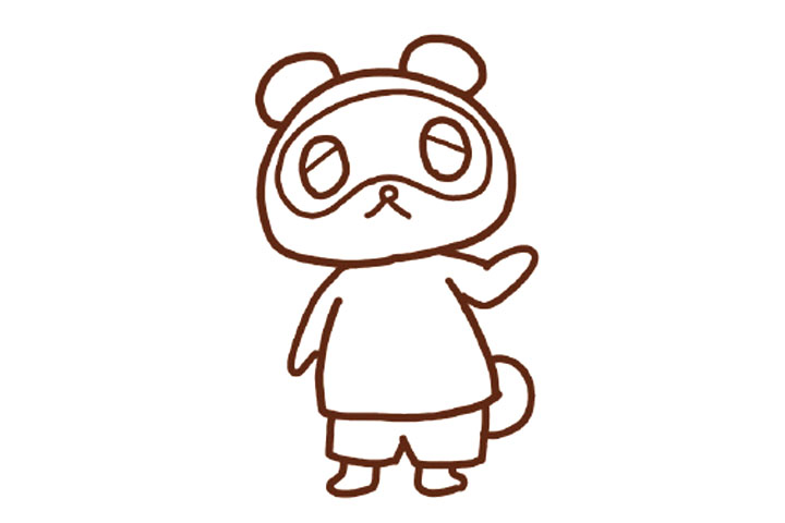 小浣熊叔叔简笔画教程-图6