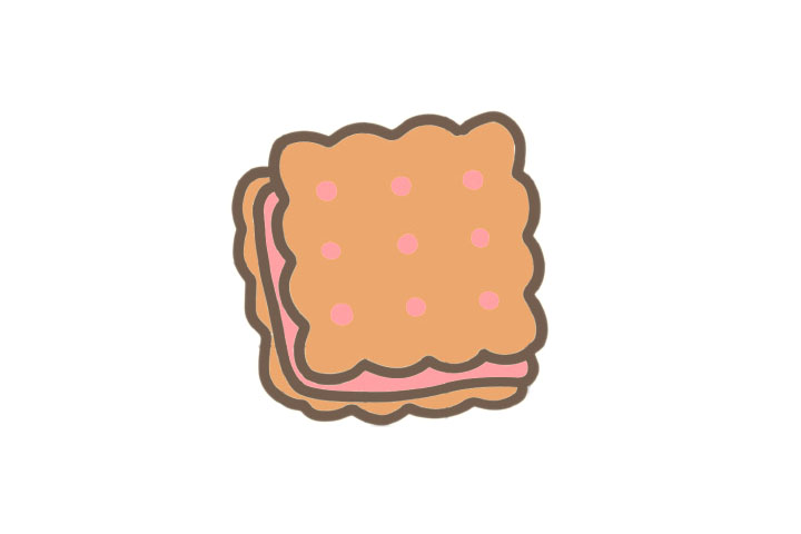 甜甜的夹心饼干简笔画教程-图3