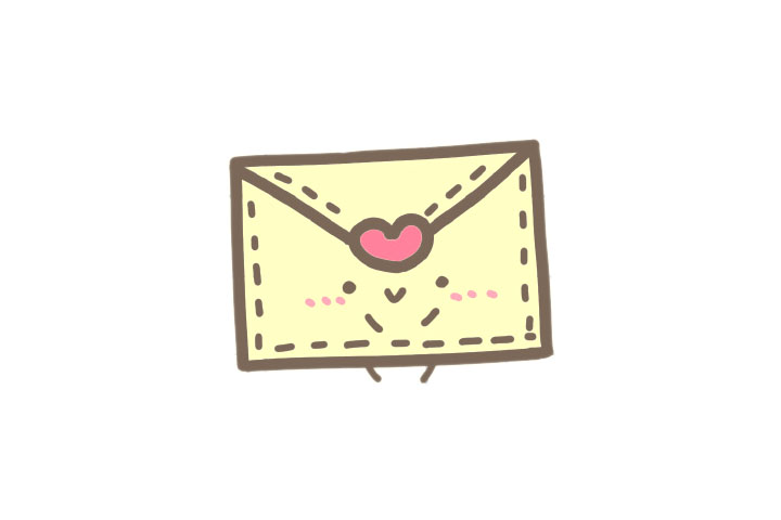 可爱心形信封简笔画教程