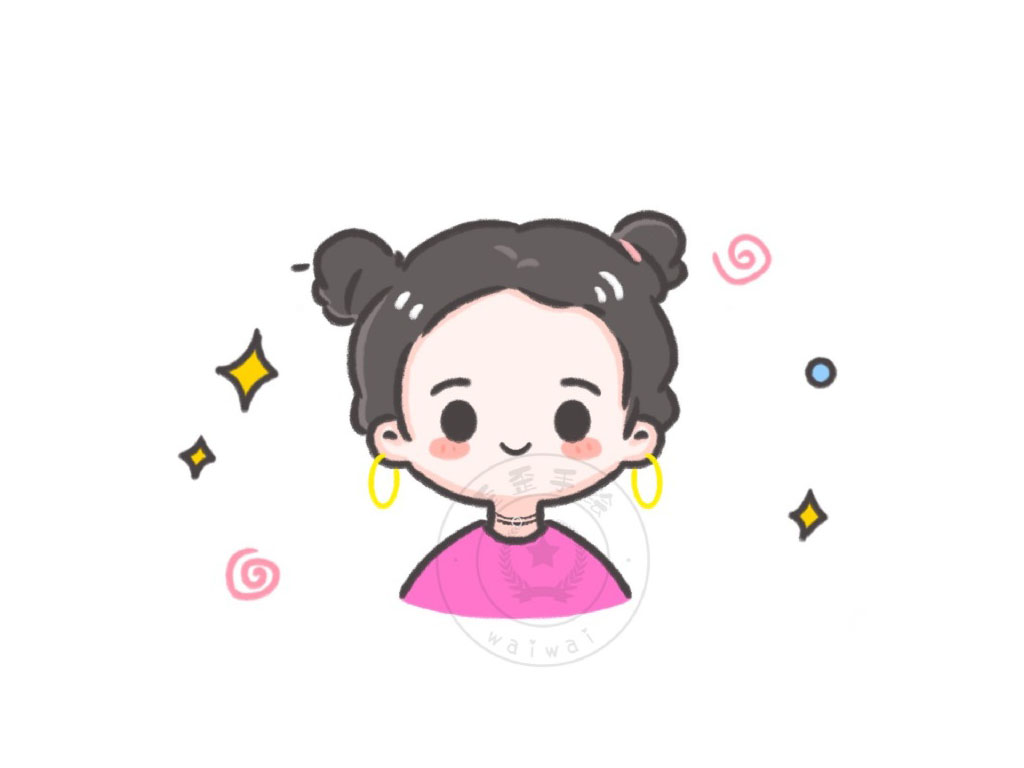 可爱小女生头像简笔画图片-图2