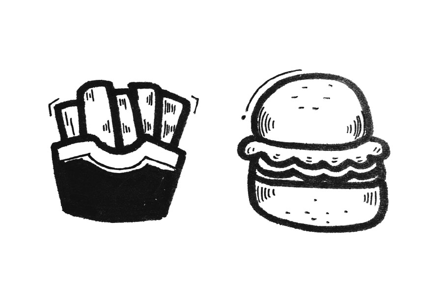 快乐肥宅餐简笔画-图4