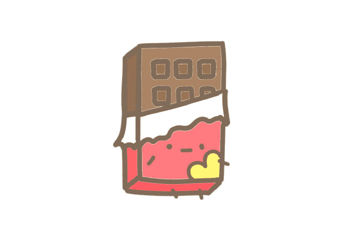 一块可爱的巧克力简笔画画法教程