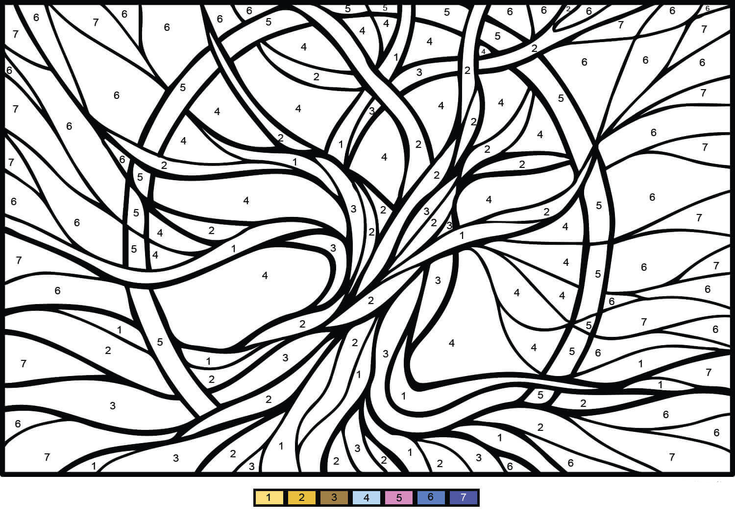 生命之树涂色画