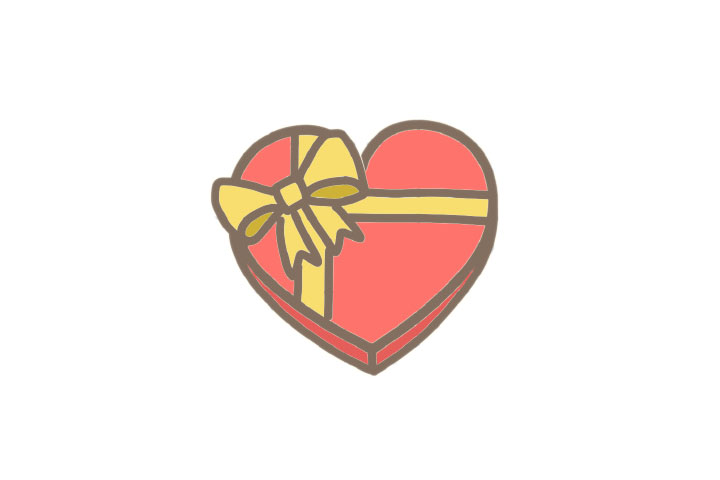 漂亮的心形礼物盒简笔画画法步骤-图3