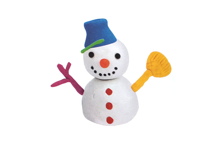 粘土彩泥雪人手工制作图文