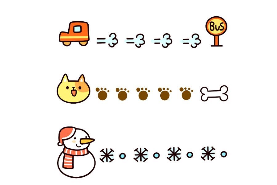 萌萌哒卡通简笔画分割线-图5