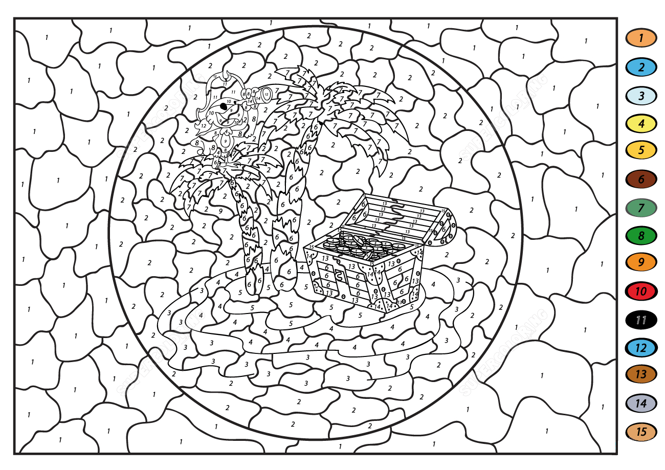 岛上百宝箱涂色卡