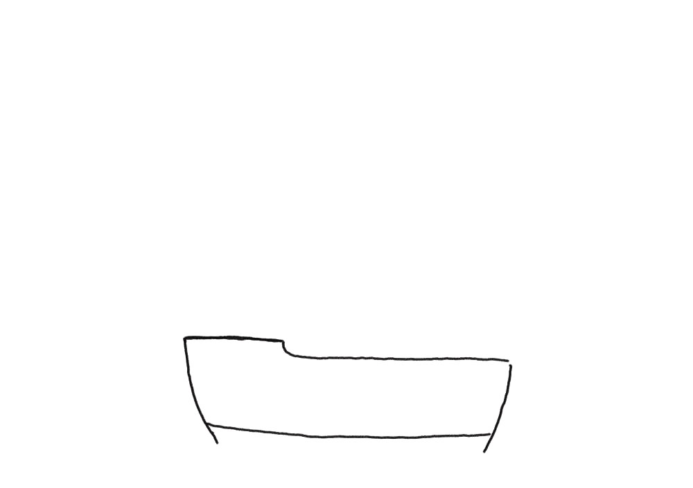 大帆船简笔画画法步骤-图1