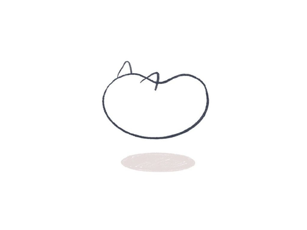 开心的柯基简笔画画法步骤-图2