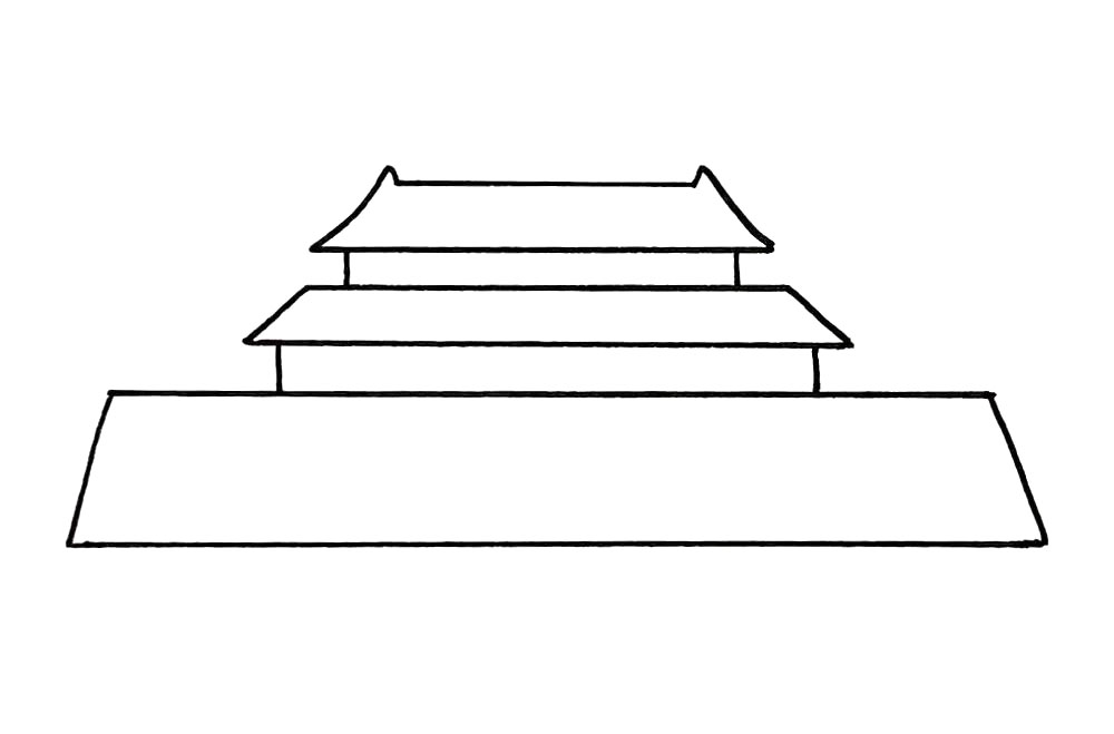 步骤6：注意最上面两个斜线可以加一个像数字7一样的小角。
